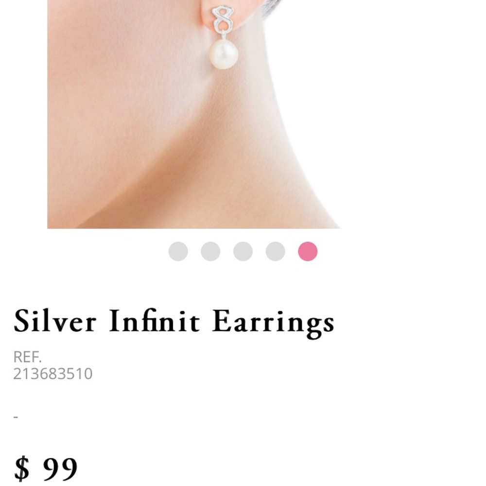 TOUS silver infinit earrings